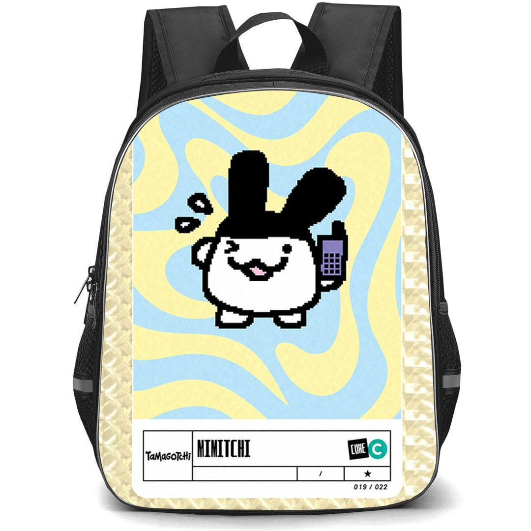 Tamagotchi Mimitchi Backpack School Bag StudentPack - Mimitchi Kawaii Retro Digital Pet Art Poster