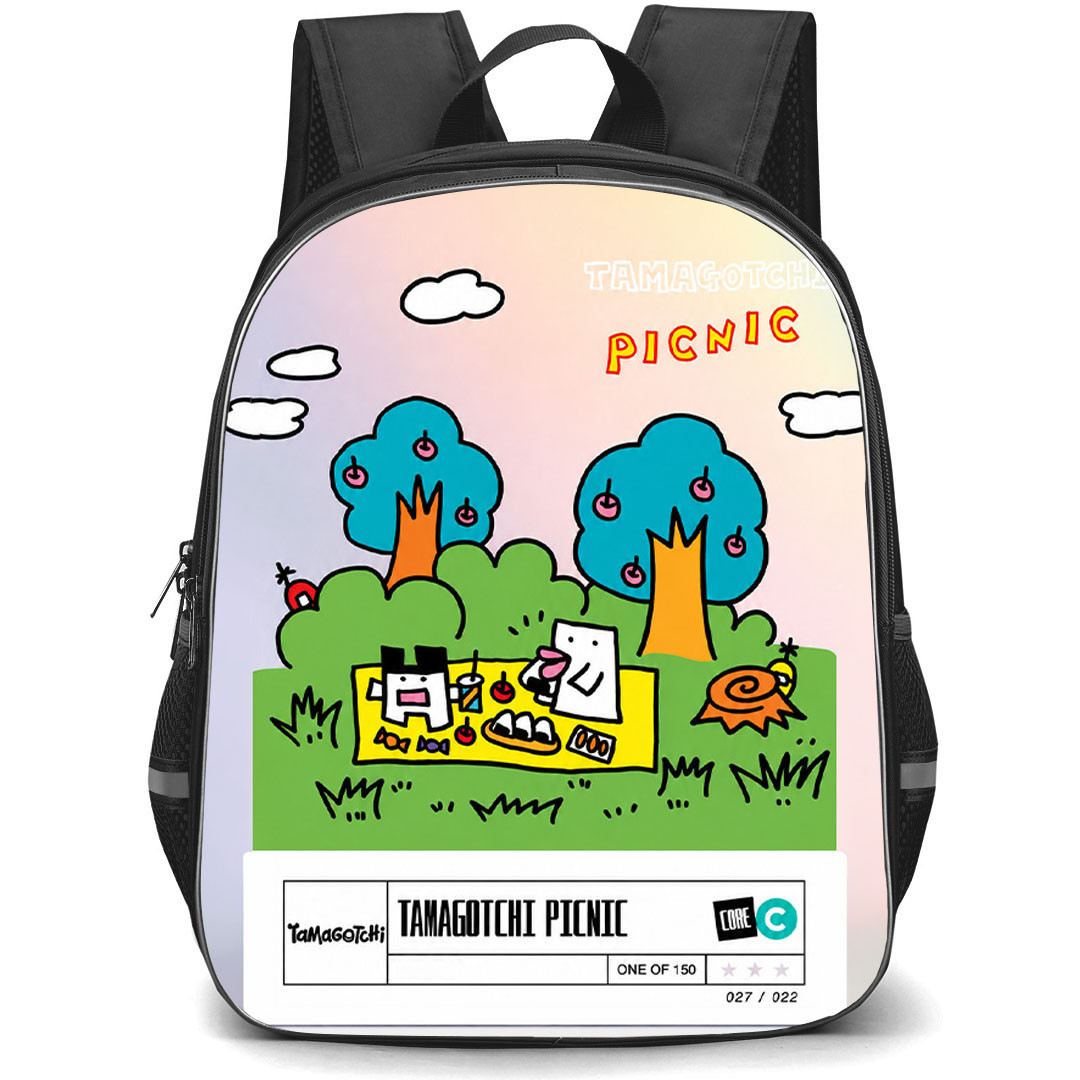Tamagotchi Backpack School Bag StudentPack - Tamagotchi Picnic Chase Card Poster
