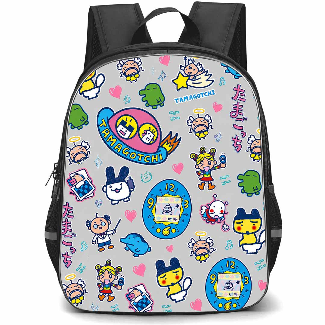 Tamagotchi Backpack School Bag StudentPack - Tamagotchi Retro Sticker Collage Poster