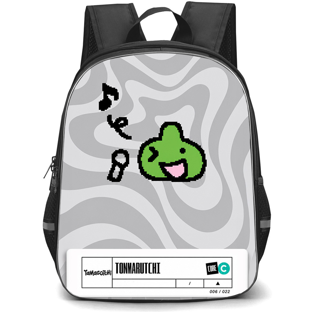 Tamagotchi Tonmarutchi Backpack School Bag StudentPack - Tonmarutchi Cute Green Virtual Pet Character Poster