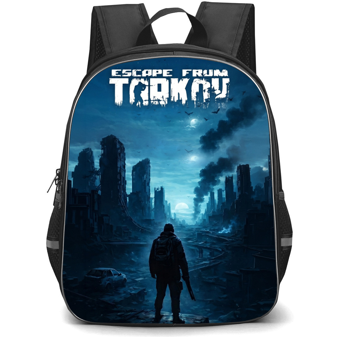Escape From Tarkov Backpack School Bag StudentPack - Escape From Tarkov Destroyed City Brush Art Poster