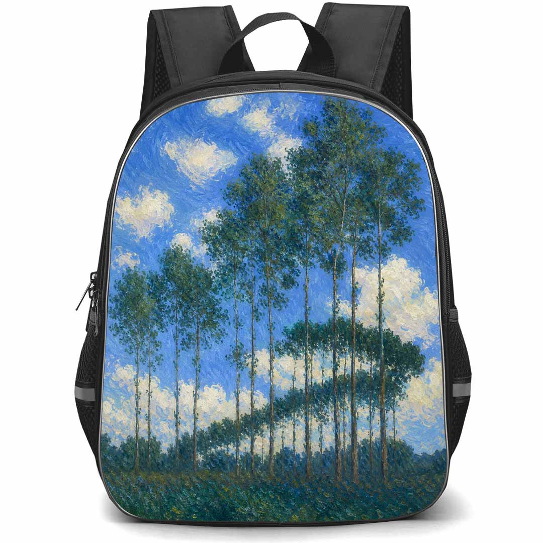 Tate Backpack School Bag StudentPack - Tate Blue Sky Poplar Trees Fine Art Poster