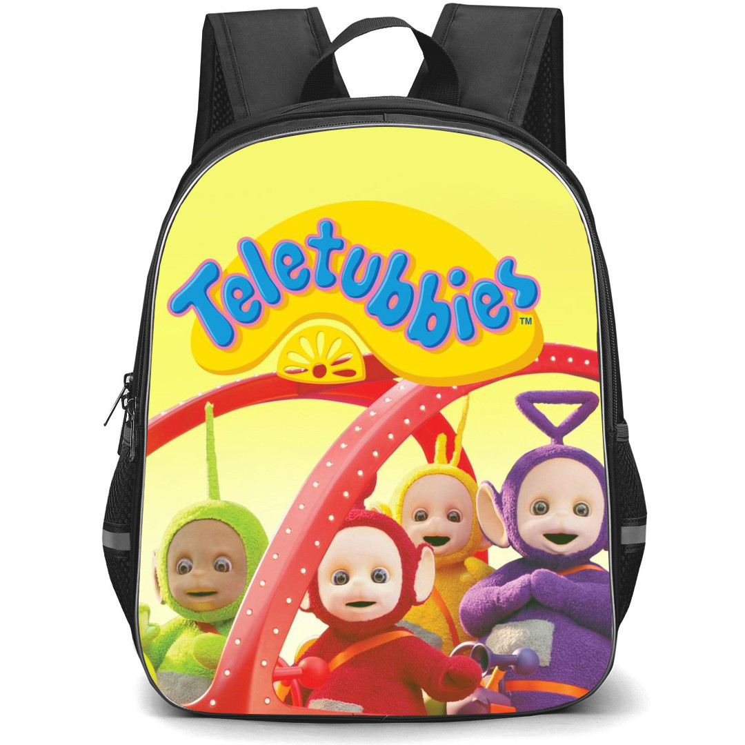 Teletubbies Backpack StudentPack - Teletubbies Riding Car Yellow Background