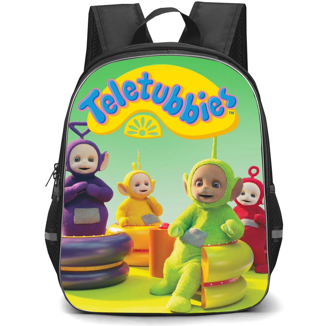 Teletubbies Backpack StudentPack - Teletubbies Sitting Green Background