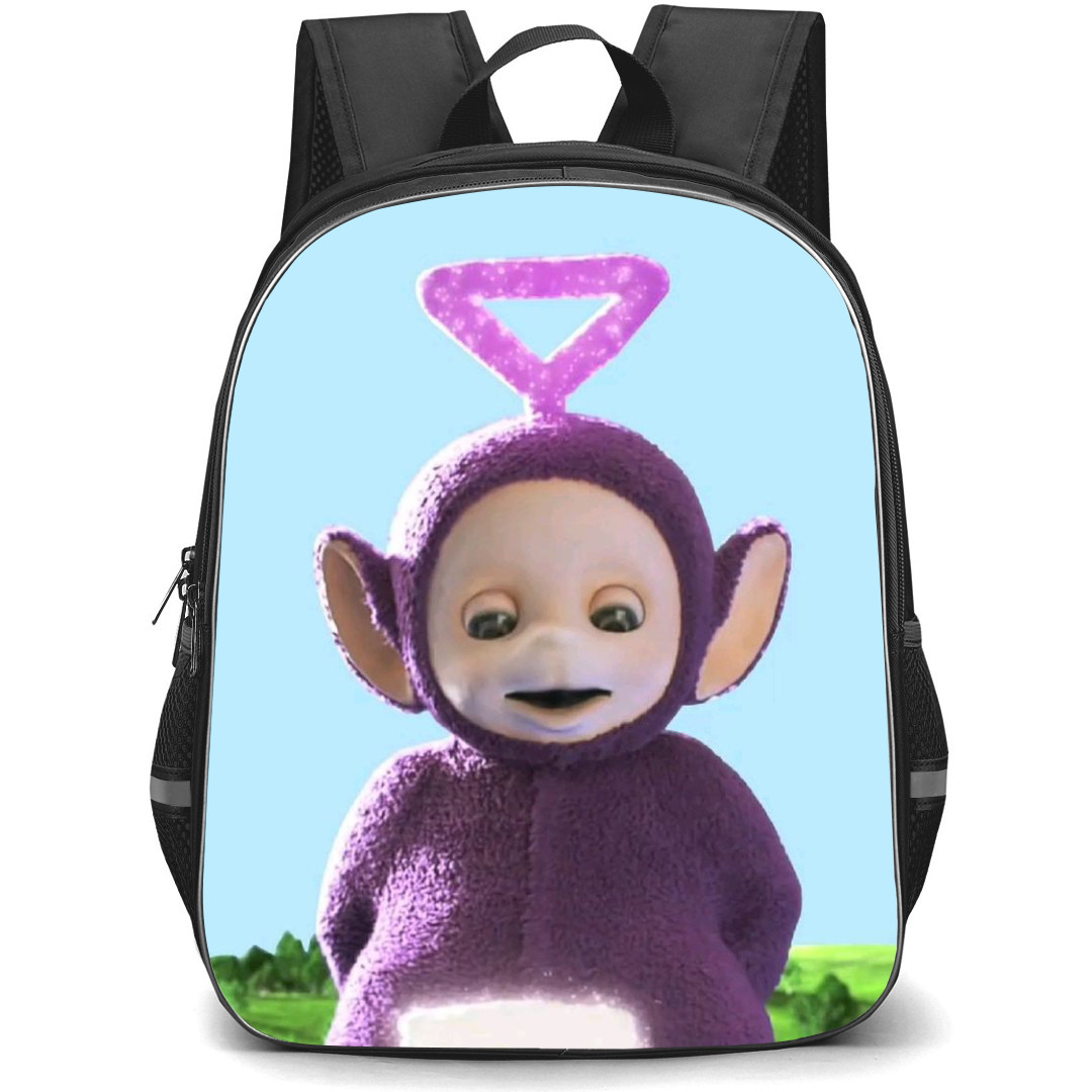 Teletubbies Tinky Winky Backpack StudentPack - Tinky Winky Blue Sky Background