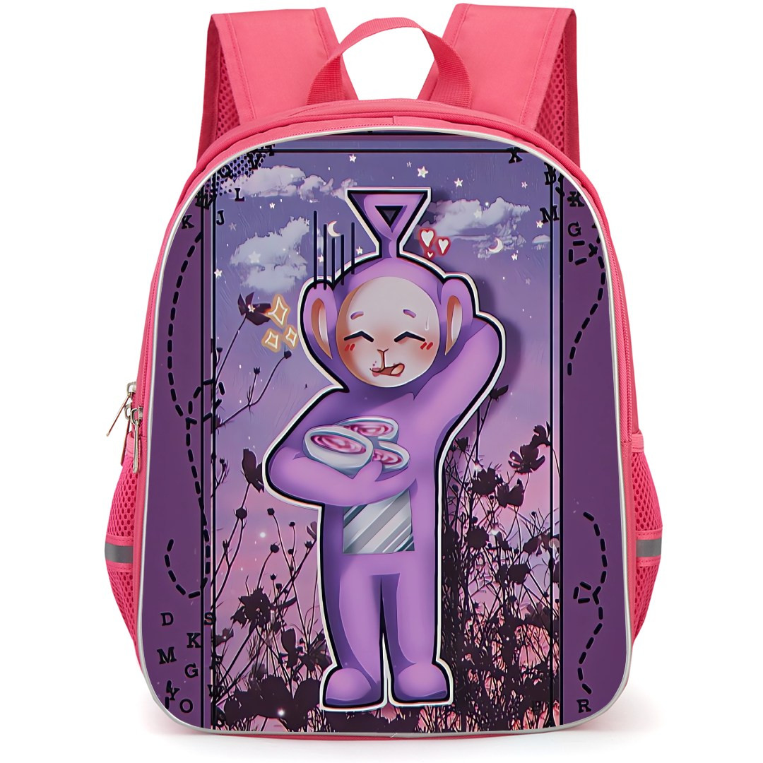 Teletubbies Tinky Winky Backpack StudentPack - Tinky Winky Holding Cups Illustration