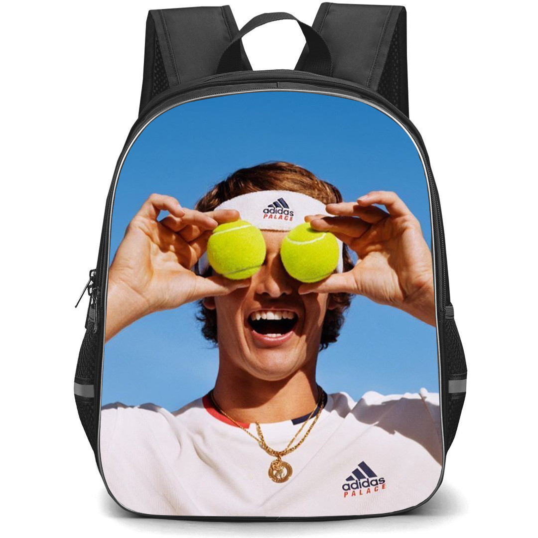 Alexander Zverev Backpack School Bag StudentPack - Alexander Zverev Covers Eyes With Ball Pose
