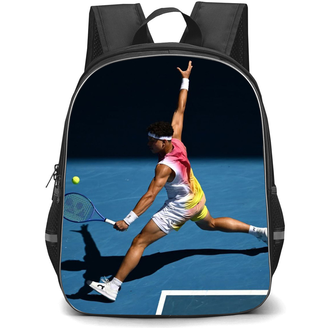 Ben Shelton Backpack School Bag StudentPack - Ben Shelton Back Hand Swing Pose