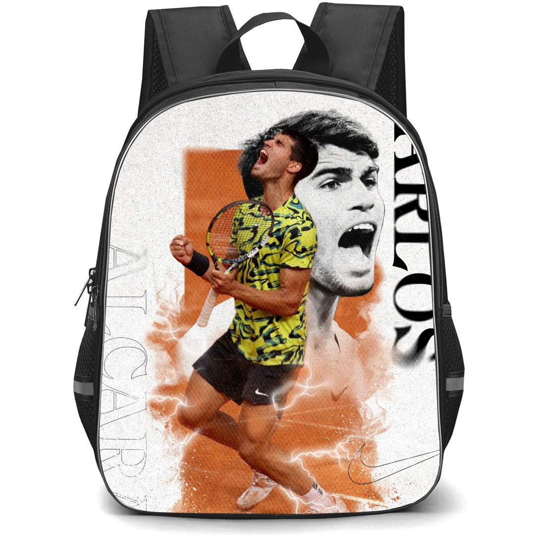 Carlos Alcaraz Backpack School Bag StudentPack - Carlos Alcaraz Celebrate Shout Portrait Poster