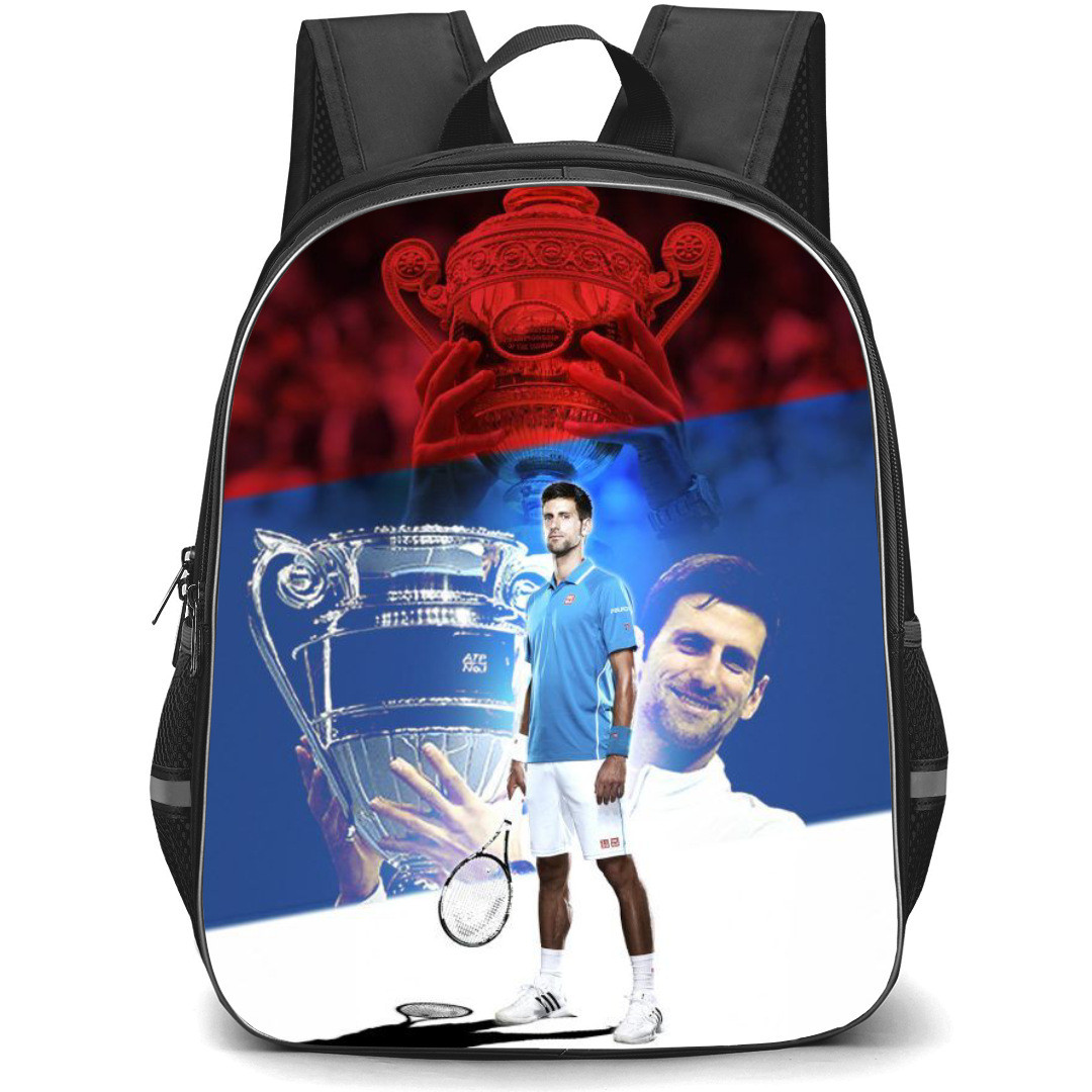 Novak Djokovic Backpack StudentPack - Novak Djokovic Standing Behind Trophy