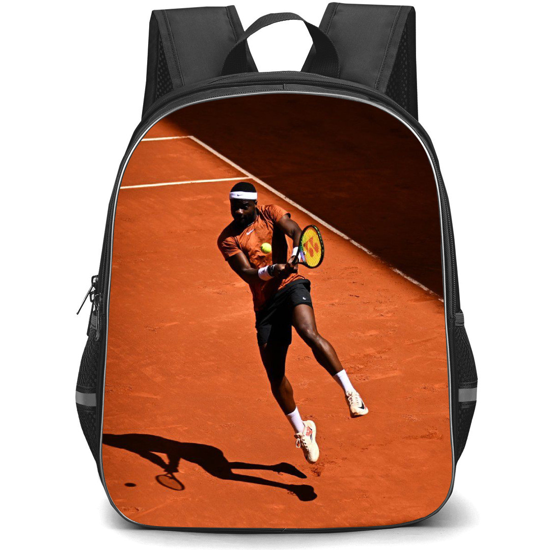 Tennis Frances Tiafoe Players Backpack School Bag StudentPack - Frances Tiafoe Jump Strike Playing Portrait