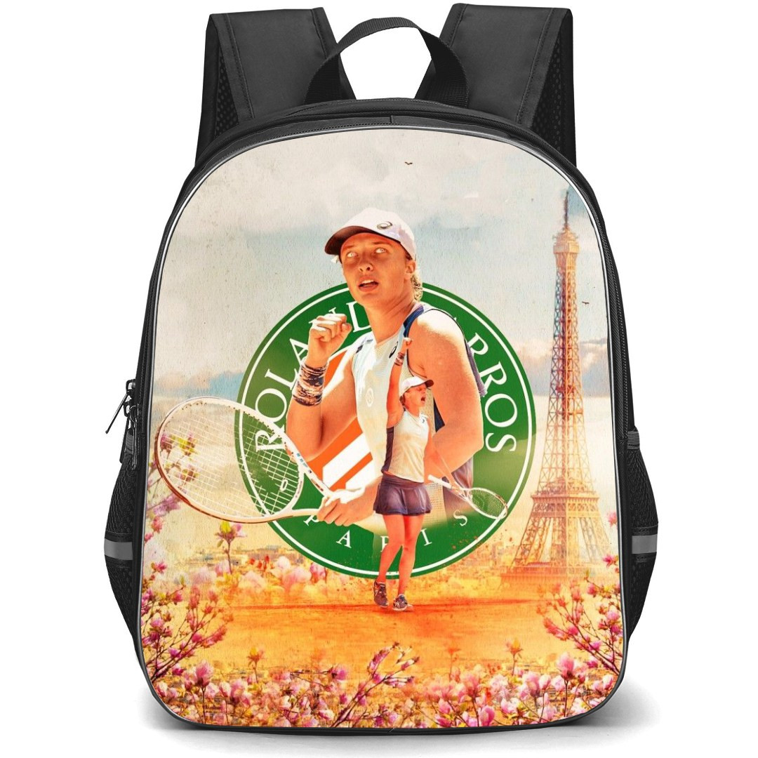 Iga Swiatek Backpack School Bag StudentPack - Iga Swiatek Eiffel Tower Portrait Poster