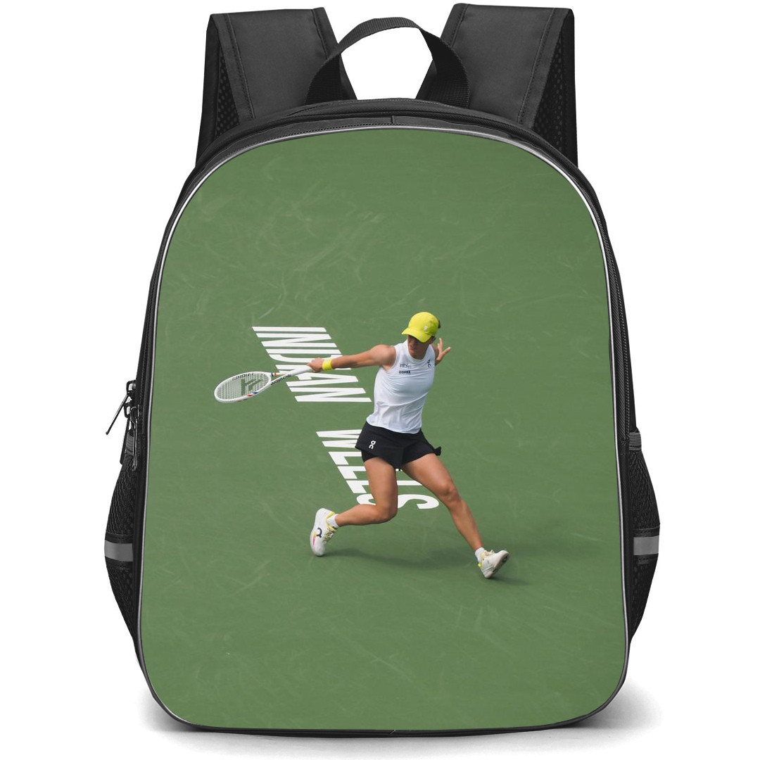 Iga Swiatek Backpack School Bag StudentPack - Iga Swiatek Striking Play Portrait