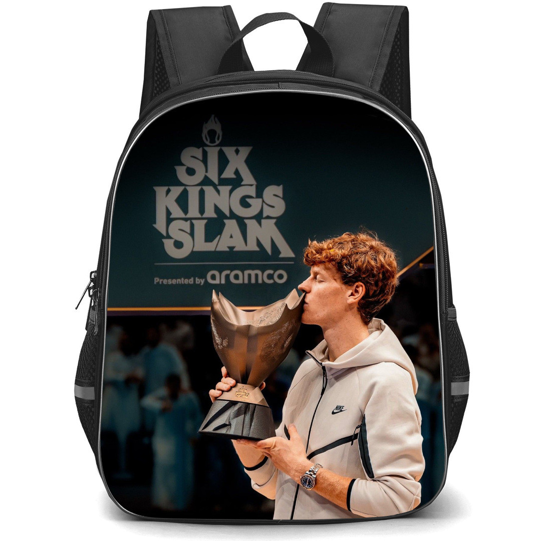 Jannik Sinner Backpack School Bag StudentPack - Jannik Sinner Kissing Trophy Side Portrait