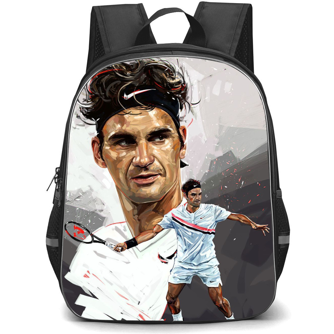 Roger Federer Backpack StudentPack - Roger Federer Oil Painting