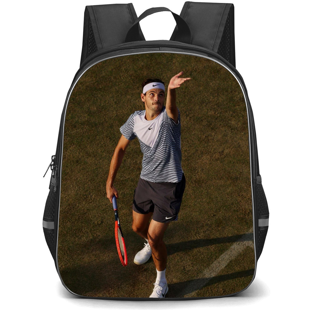 Taylor Fritz Backpack School Bag StudentPack - Taylor Fritz Ball Serving Stance Portrait