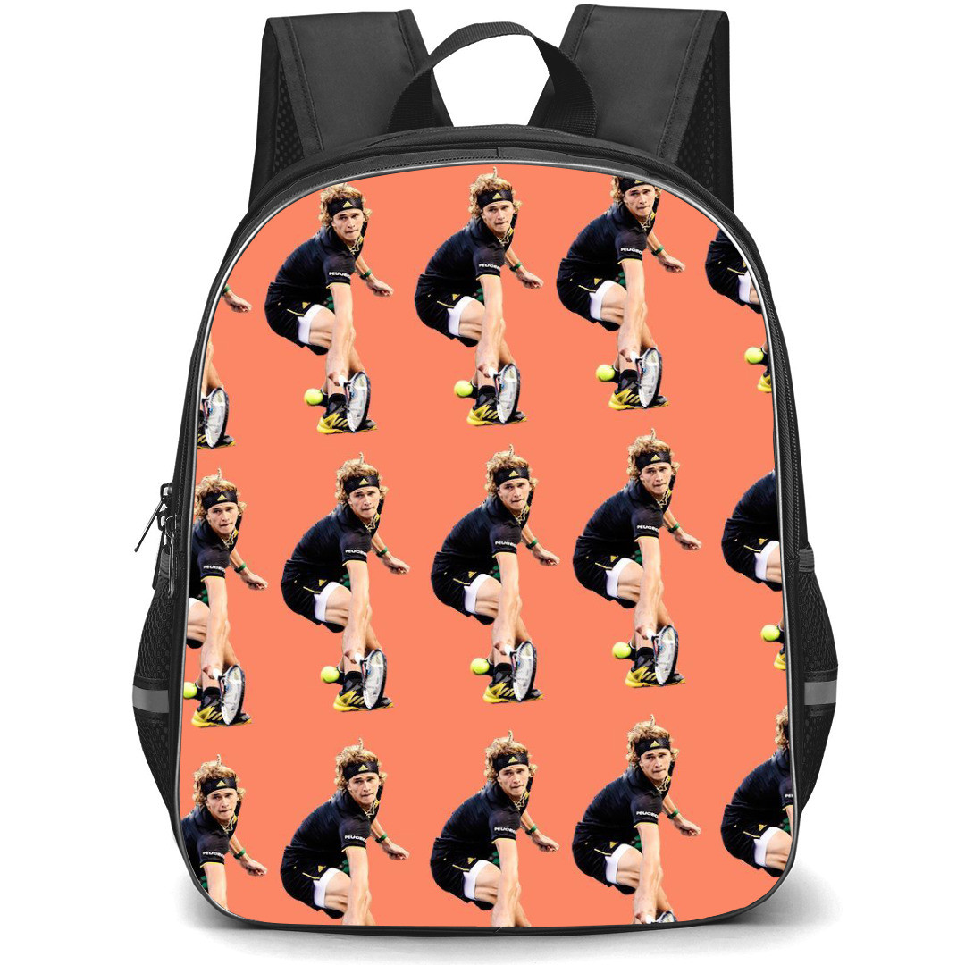 Alexander Zverev Backpack StudentPack - Alexander Zverev Backhand Shot Pattern Art