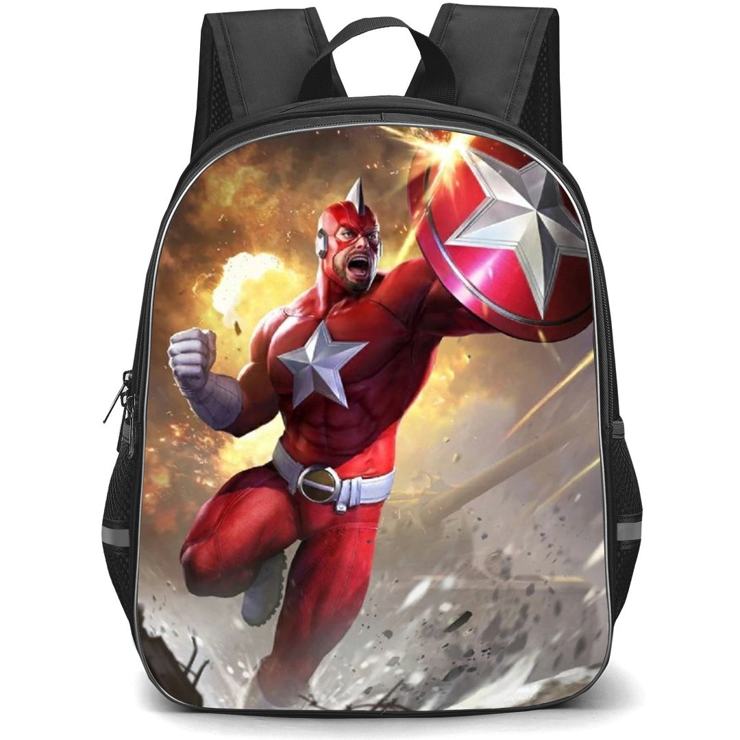 Thunderbolts Red Guardian Backpack StudentPack - Red Guardian Fighting Pose Illustration