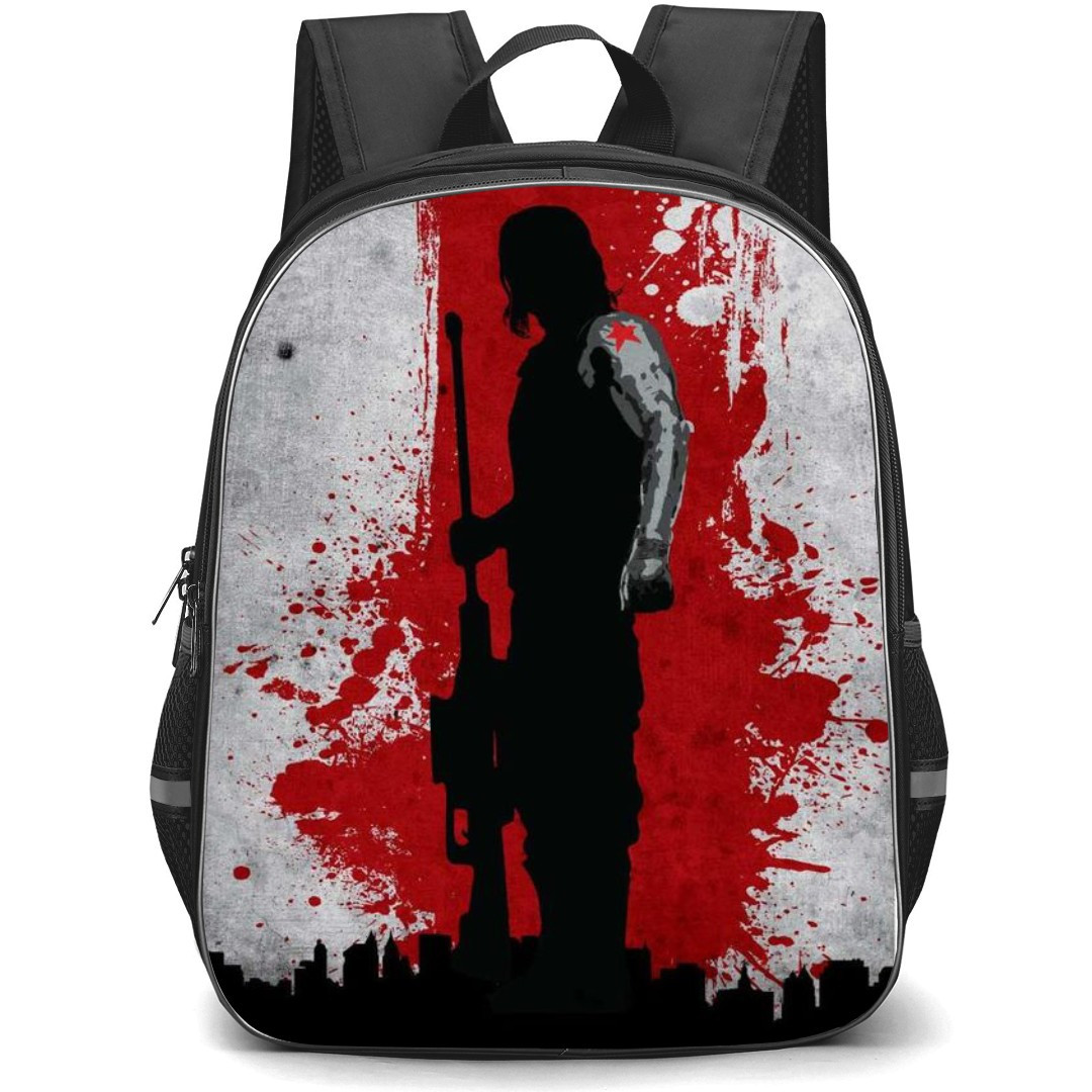 Thunderbolts Winter Soldier Backpack StudentPack - Winter Soldier Silhoutte Art