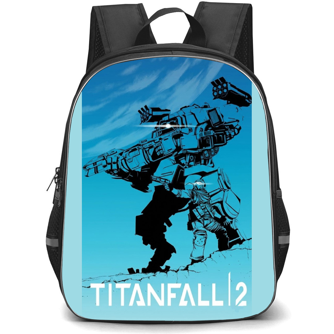 Titanfall Backpack School Bag StudentPack - Titanfall 2 Silhouette Art Poster