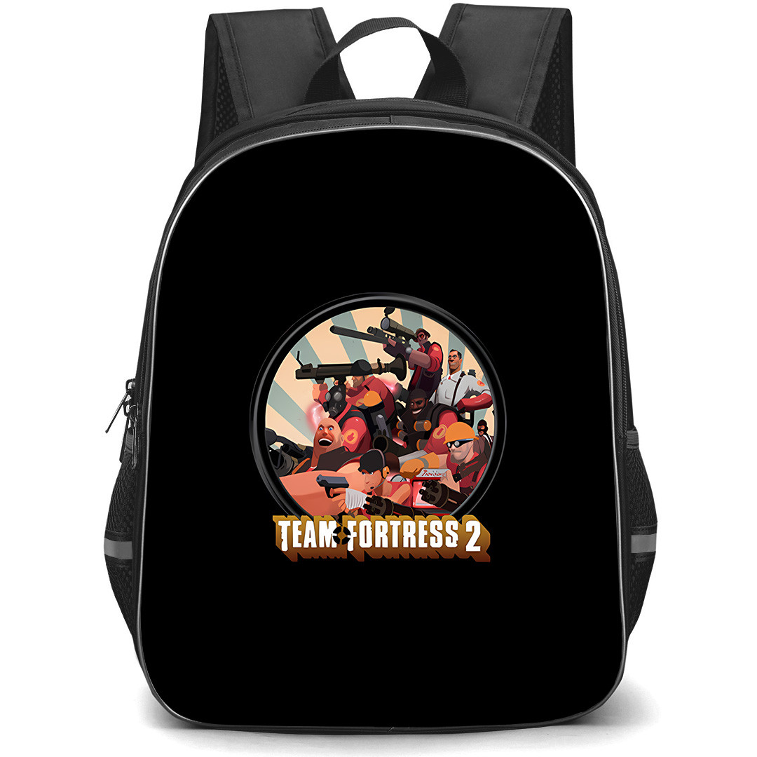 Team Fortress Backpack School Bag StudentPack - Team Fortress 2 Cartoon Art Logo Sticker