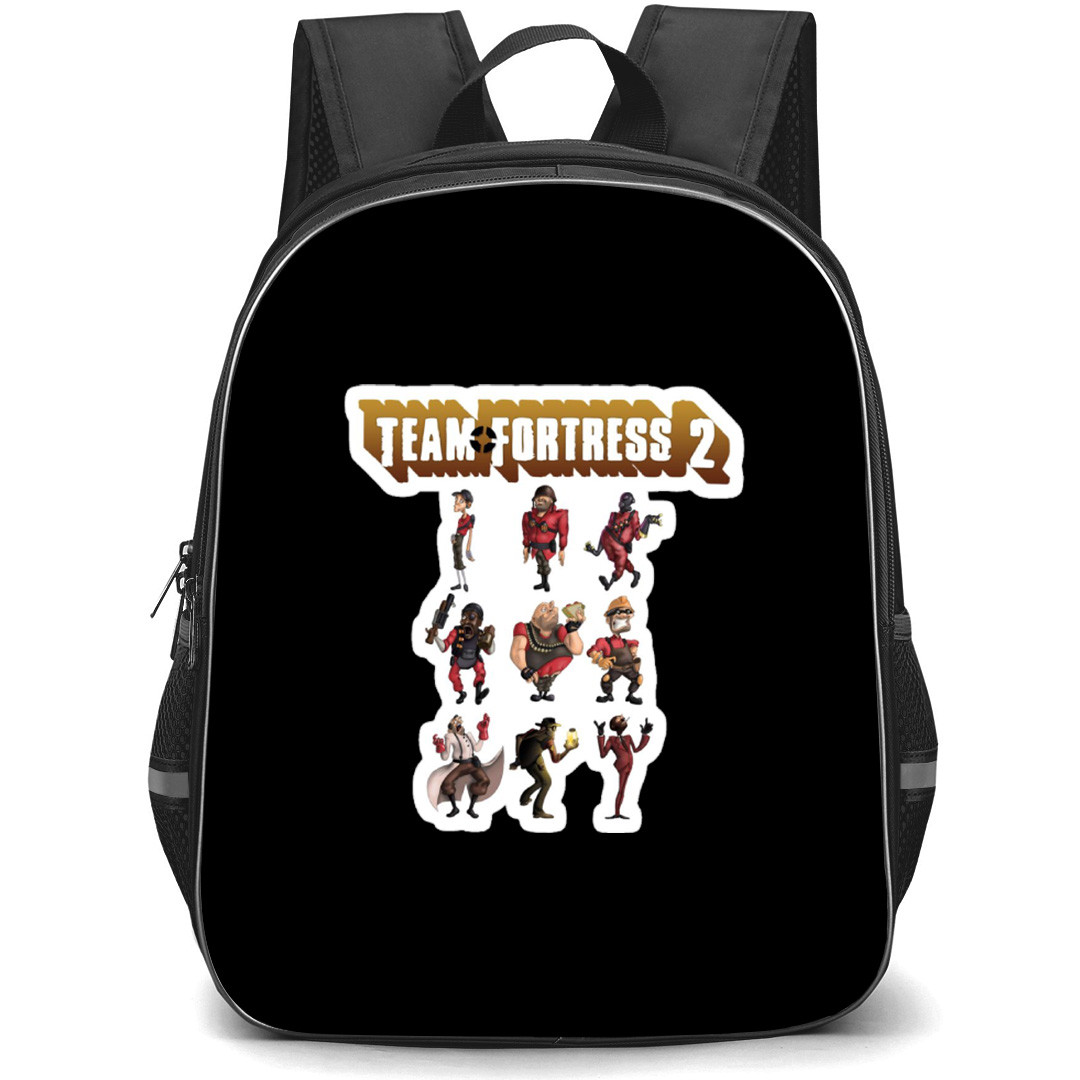 Team Fortress Backpack School Bag StudentPack - Team Fortress All Characters Classes Sticker