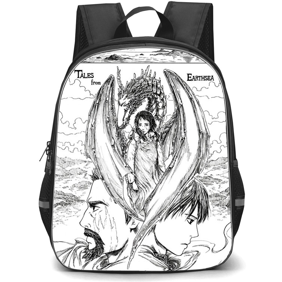 Tales of Earthsea Backpack School Bag StudentPack - Tales Of Earthsea Characters Manga Pencil Sketch Poster