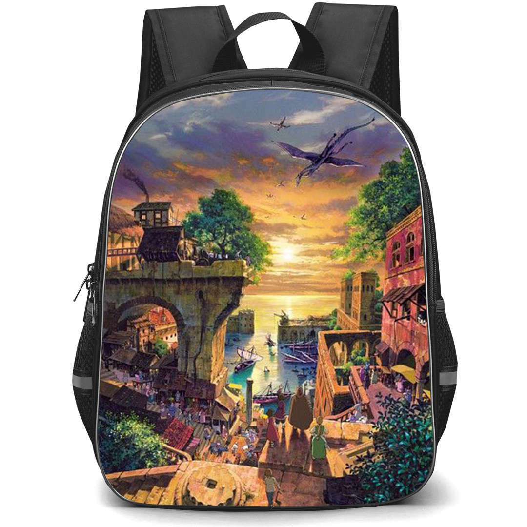 Tales of Earthsea Backpack School Bag StudentPack - Tales Of Earthsea Harbor Of Hort Town Poster