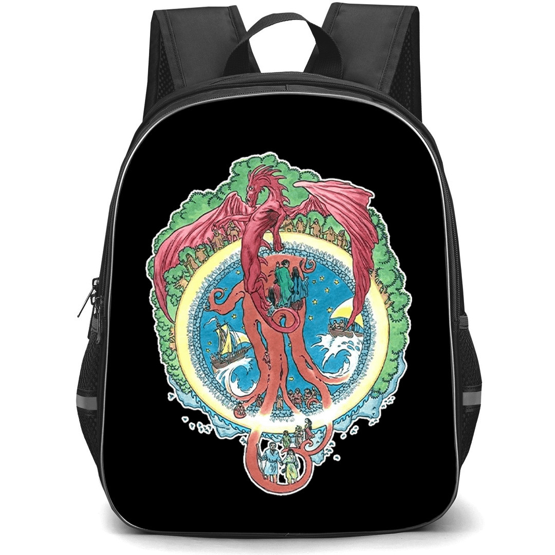 Tales of Earthsea Backpack School Bag StudentPack - Tales Of Earthsea Red Dragon Circle Sticker