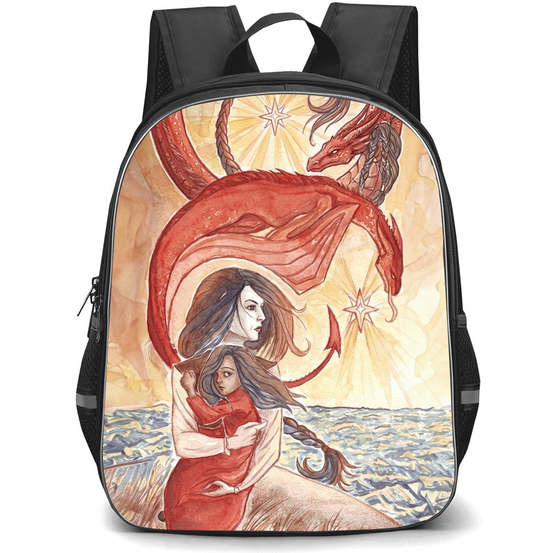 Tales of Earthsea Backpack School Bag StudentPack - Tales Of Earthsea Tenar And Therru Watercolor Art Poster
