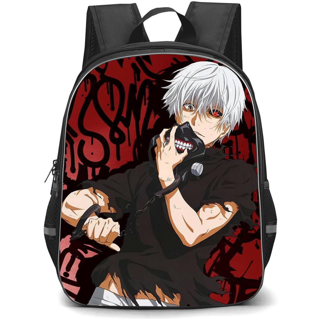 Tokyo Ghoul Ken Kaneki Backpack StudentPack - Ken Kaneki Remove Face Mask Graffitti Background