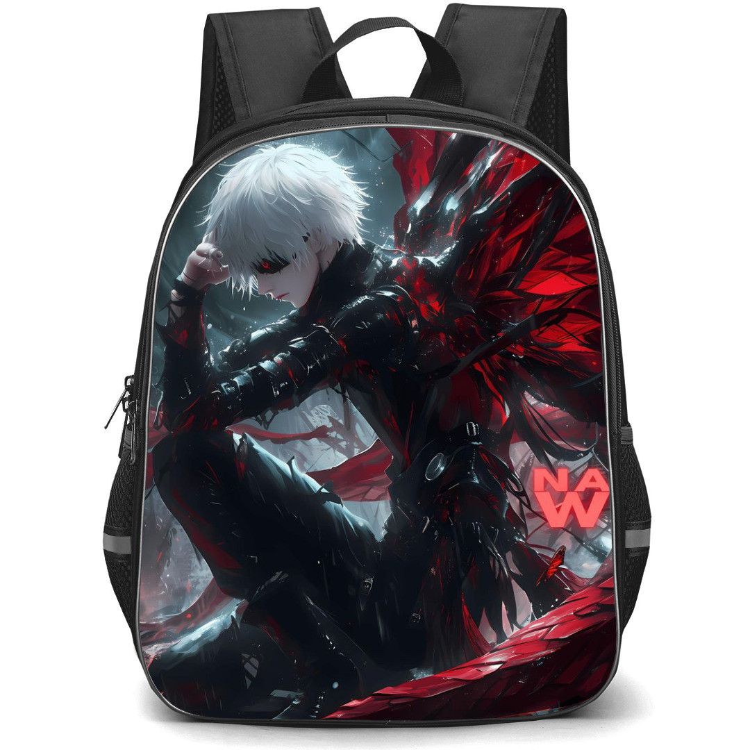 Tokyo Ghoul Ken Kaneki Backpack StudentPack - Ken Kaneki Sitting Side Portrait