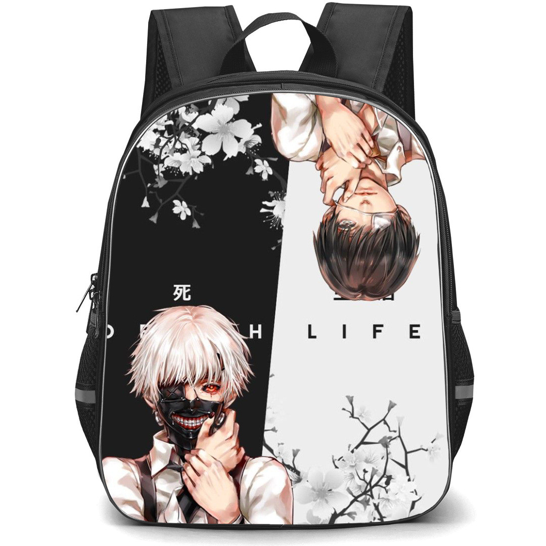 Tokyo Ghoul Ken Kaneki Backpack StudentPack - Ken Kaneki Upside Down White Cherry Blossom