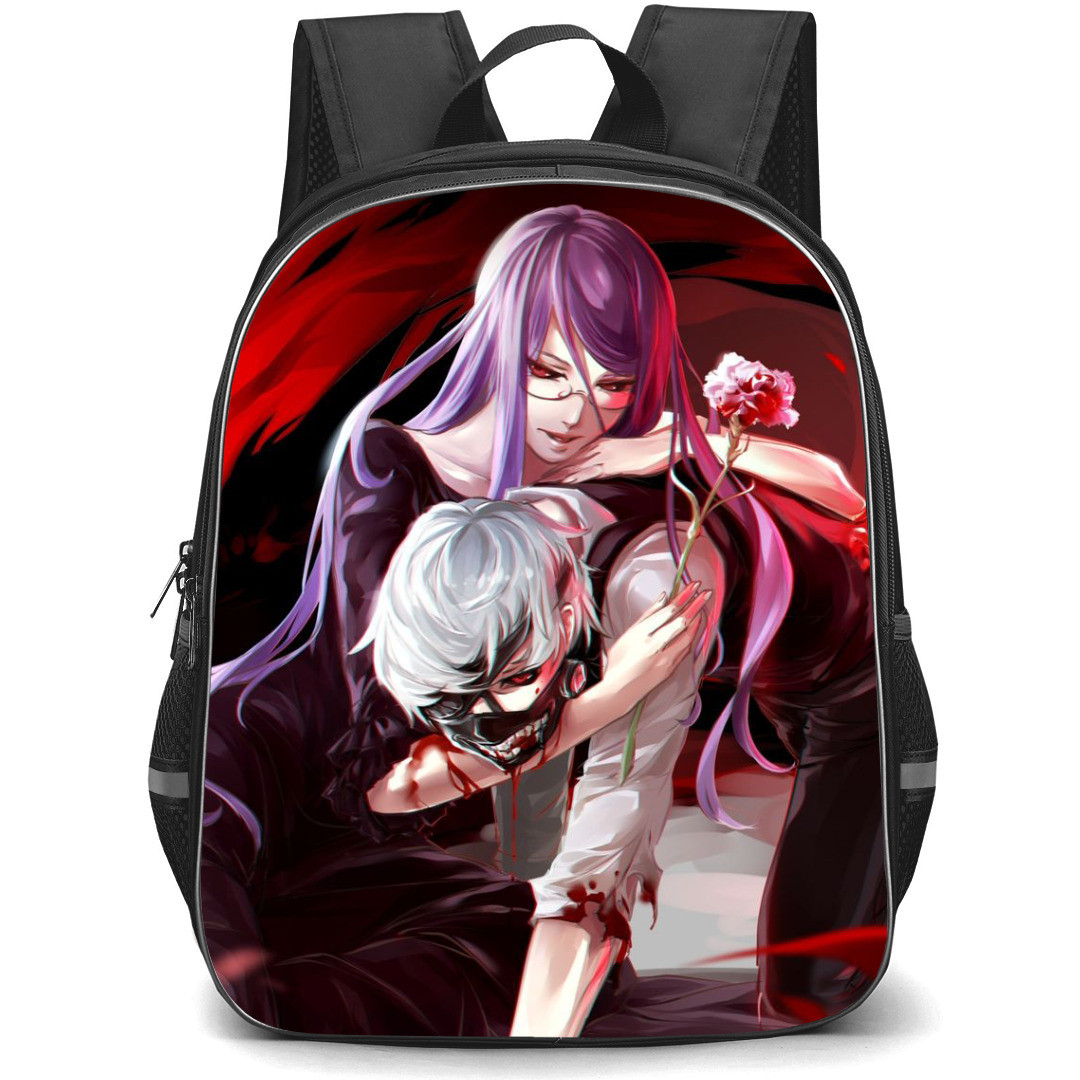 Tokyo Ghoul Rize Kamishiro Backpack StudentPack - Rize Kamishiro & Ken Kaneki Holding Each Other
