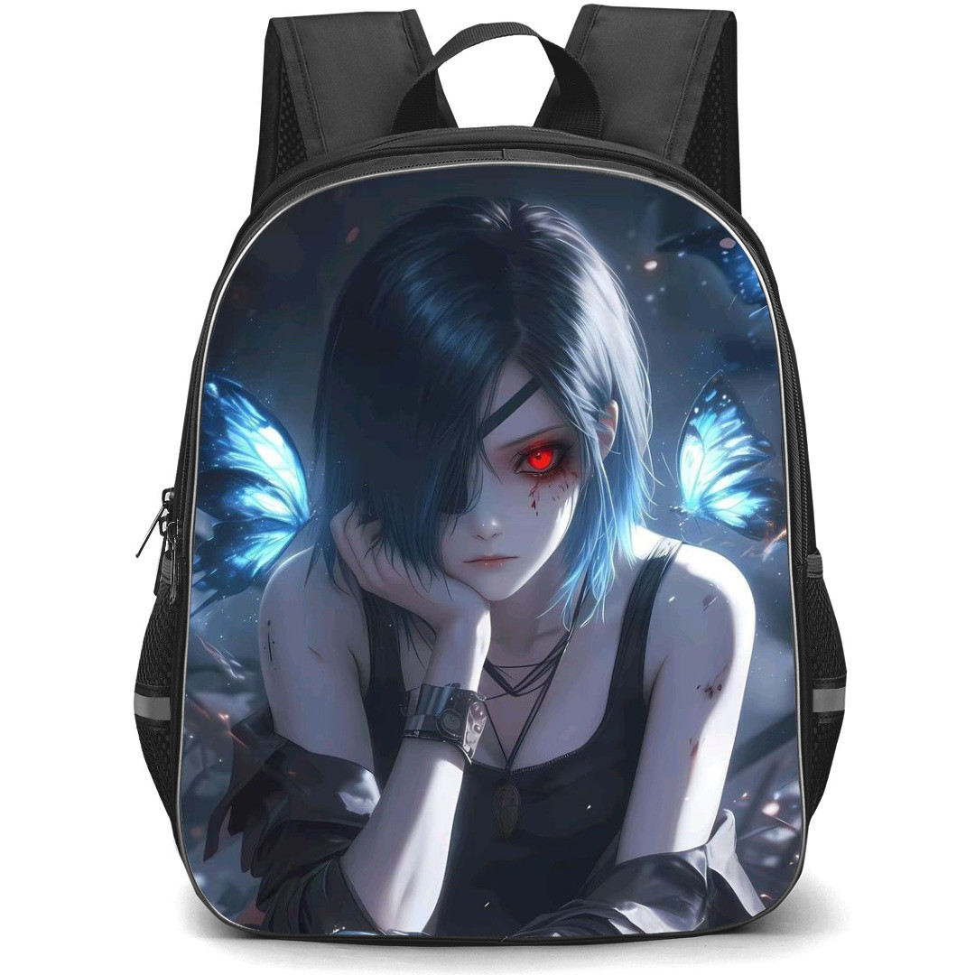Tokyo Ghoul Touka Kirishima Backpack StudentPack - Touka Kirishima Sitting Hand on Chin 3d Art