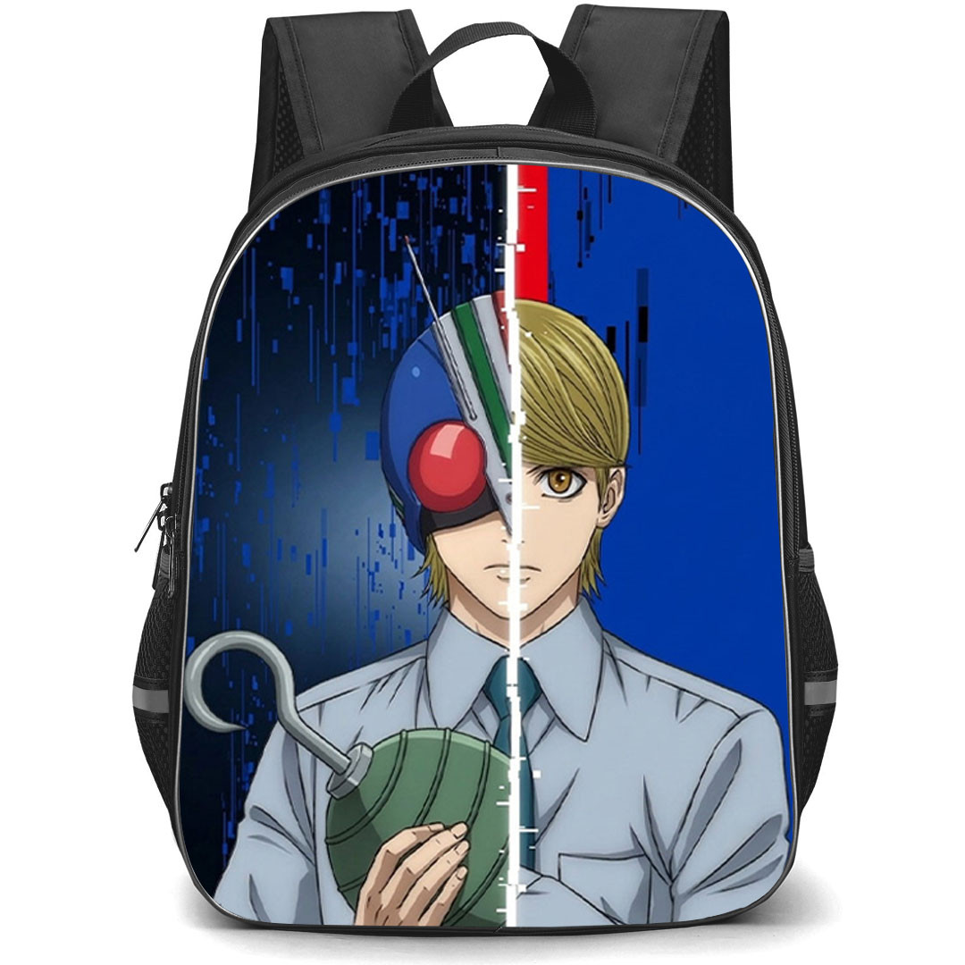 Tojima Wants To Be A Kamen Rider Mitsuba Shimamura Backpack School Bag StudentPack - Mitsuba Shimamura Half Mask Split Face Portrait Riderman Costume Poster