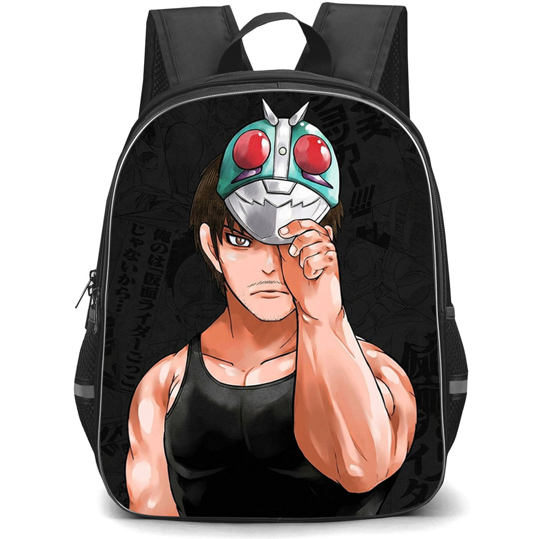 Tojima Wants To Be A Kamen Rider Tanzaburo Tojima Backpack School Bag StudentPack - Tanzaburo Tojima Mask Reveal Illustration Art Poster