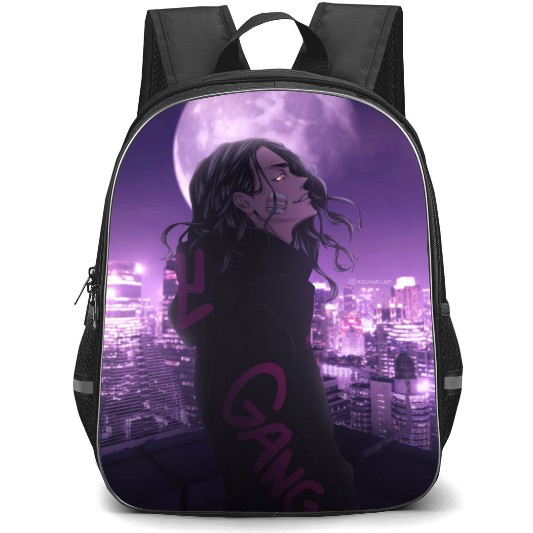Tokyo Revengers Baji Backpack StudentPack - Baji Moon Side Portrait