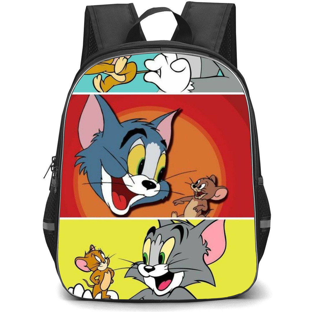 Tom and Jerry Backpack StudentPack - Tom and Jerry Chasing Smiling Three Portraits