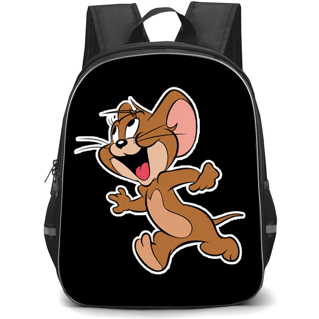 Tom And Jerry Jerry Backpack School Bag StudentPack - Jerry Cheerful Cartoon Art Sticker