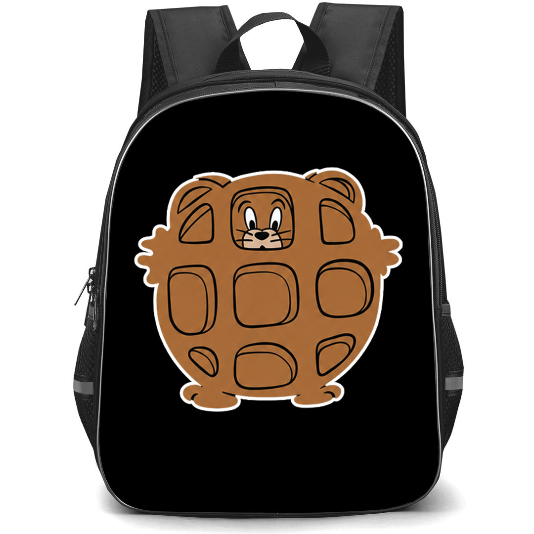 Tom And Jerry Jerry Backpack School Bag StudentPack - Jerry Waffle Funny Cartoon Sticker