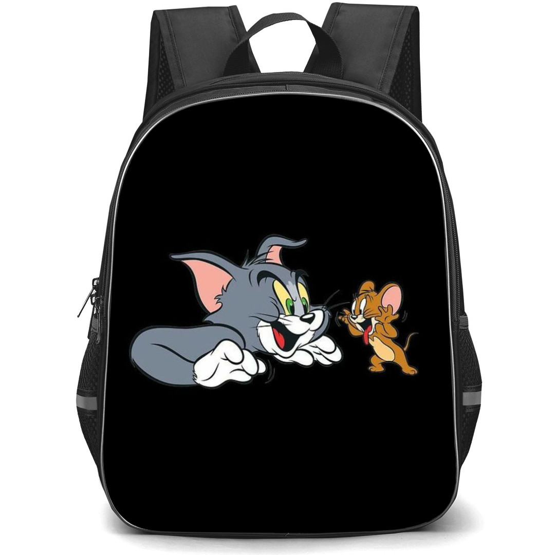 Tom and Jerry Backpack StudentPack - Tom and Jerry Teasing Black Background