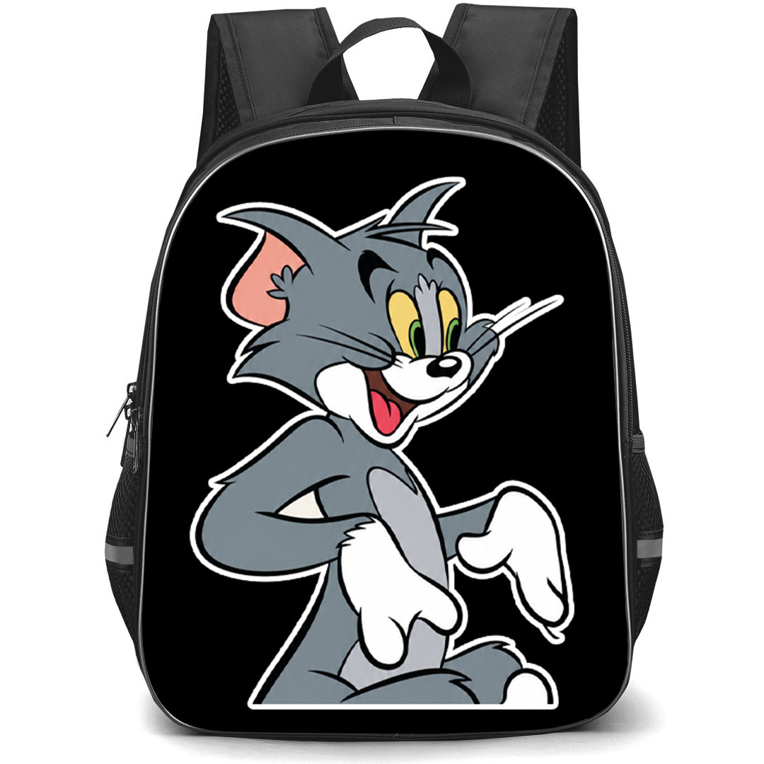 Tom And Jerry Tom Backpack School Bag StudentPack - Tom Cheerful Cartoon Art Sticker