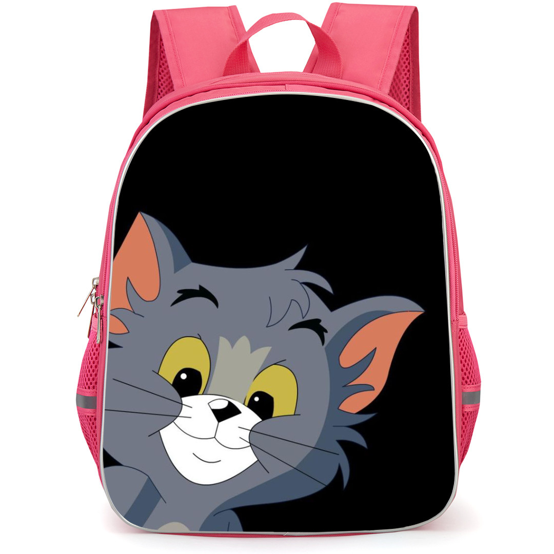 Tom and Jerry Tom Backpack StudentPack - Tom Cute Face Head Portrait Black Background