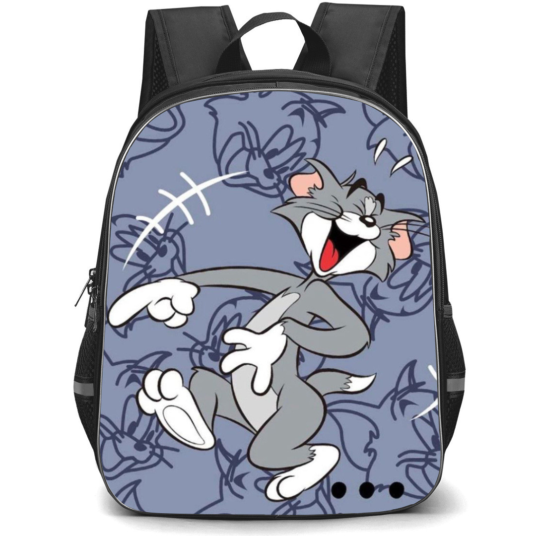 Tom and Jerry Tom Backpack StudentPack - Tom Laughing Hard while Pointing Someone