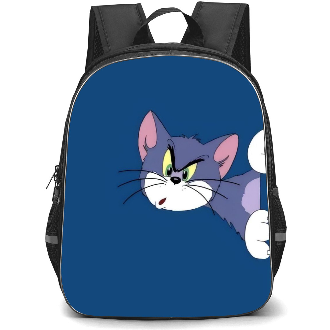 Tom and Jerry Tom Backpack StudentPack - Tom Suspecting Something Blue Background