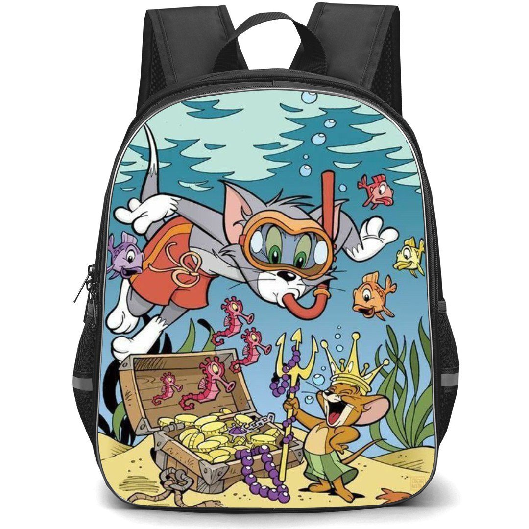 Tom and Jerry Backpack StudentPack - Tom and Jerry Under The Sea Cartoon Art