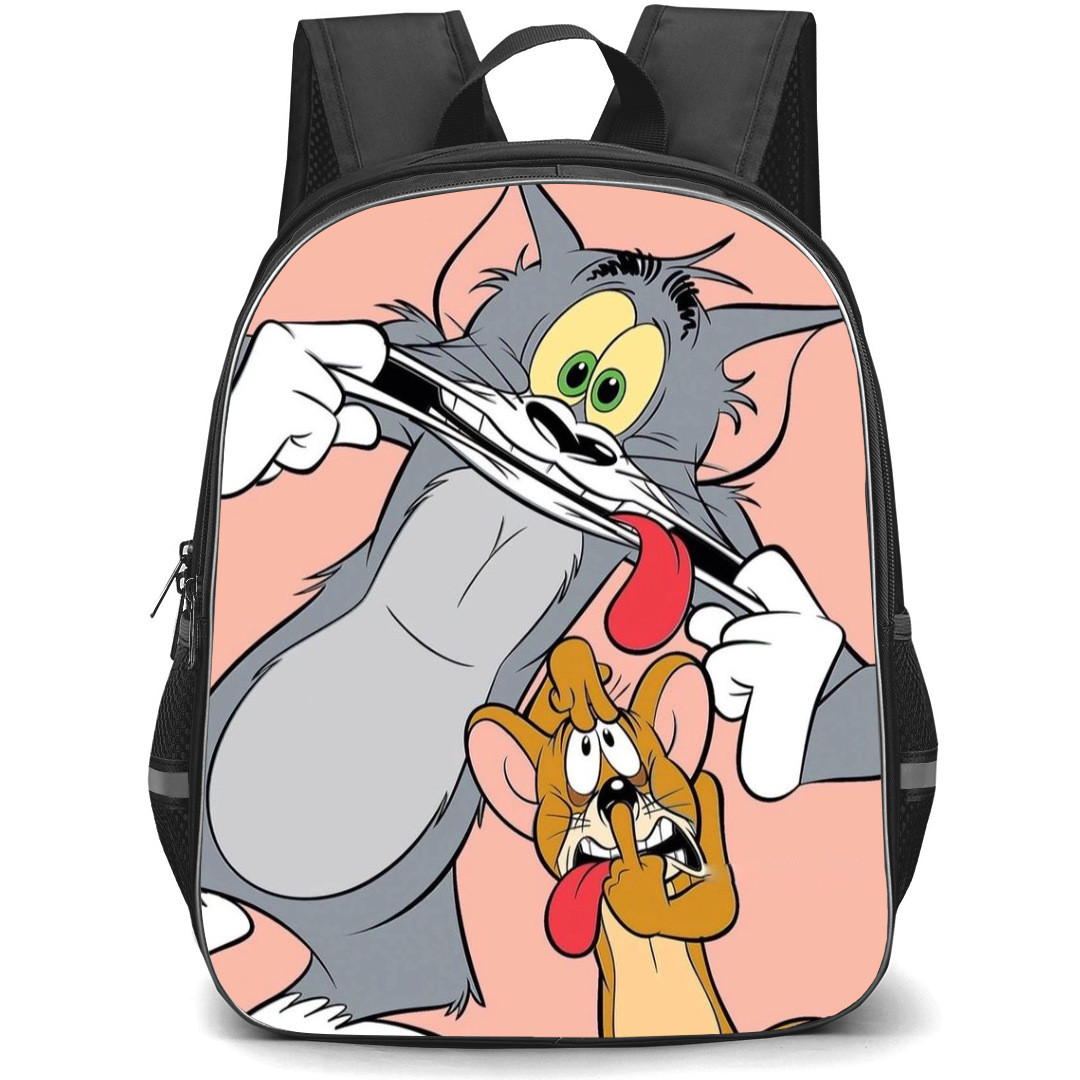 Tom and Jerry Backpack StudentPack - Tom and Jerry Wacky Portrait Pink Background