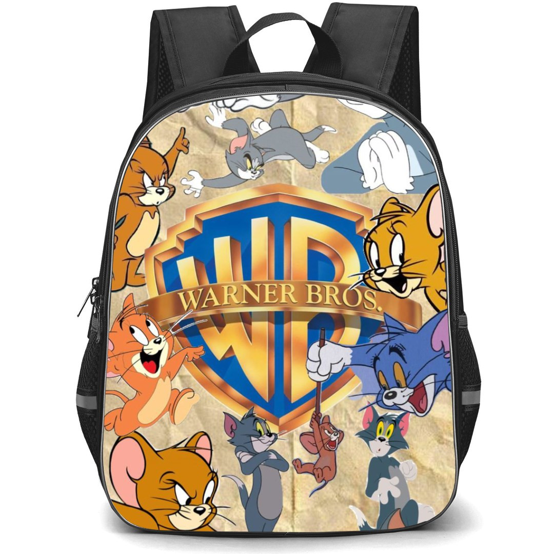 Tom and Jerry Backpack StudentPack - Tom and Jerry Warner Bros Logo Collage