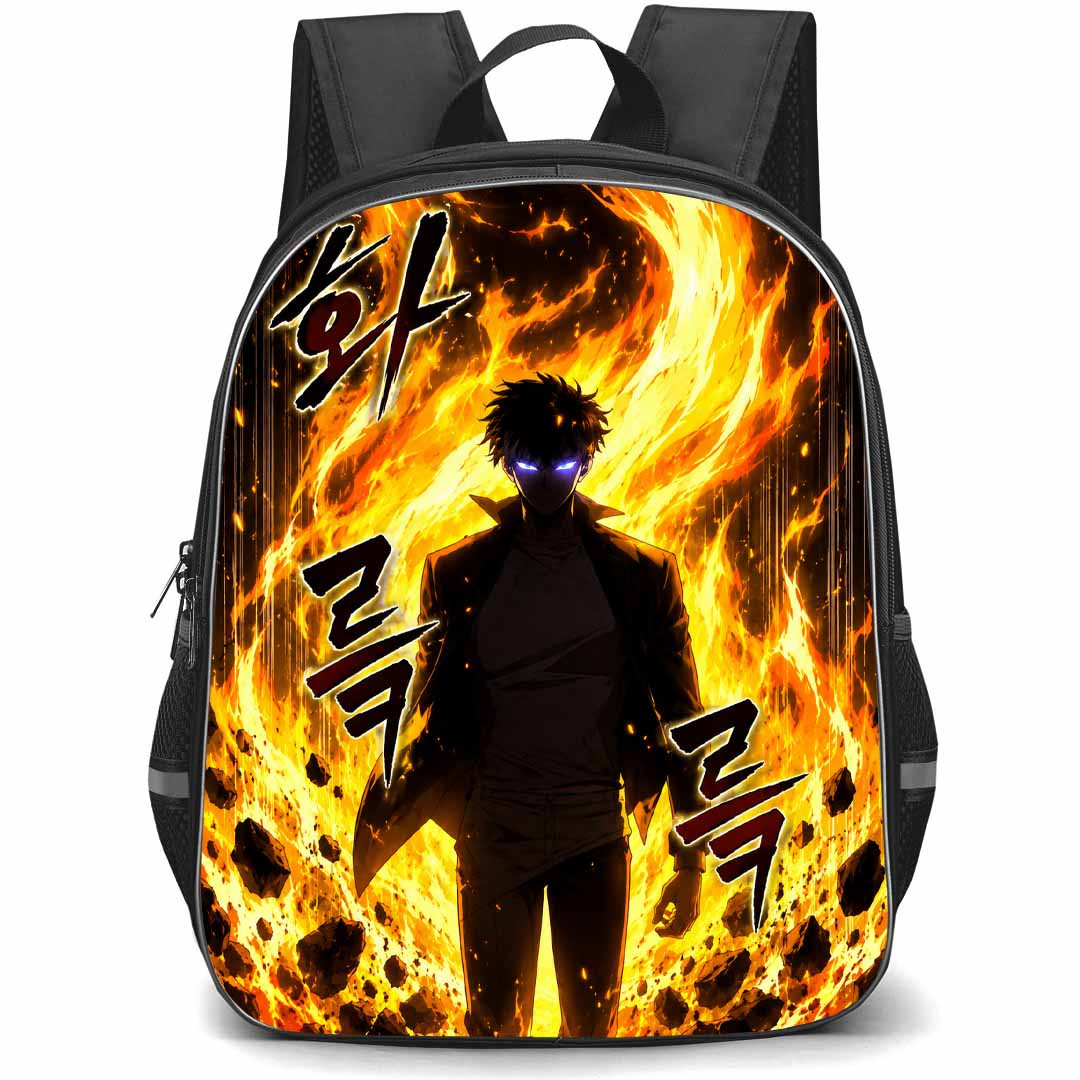Tomb Raider King Seo Joo Heon Backpack School Bag StudentPack - Seo Joo Heon Fierce Fire Portrait